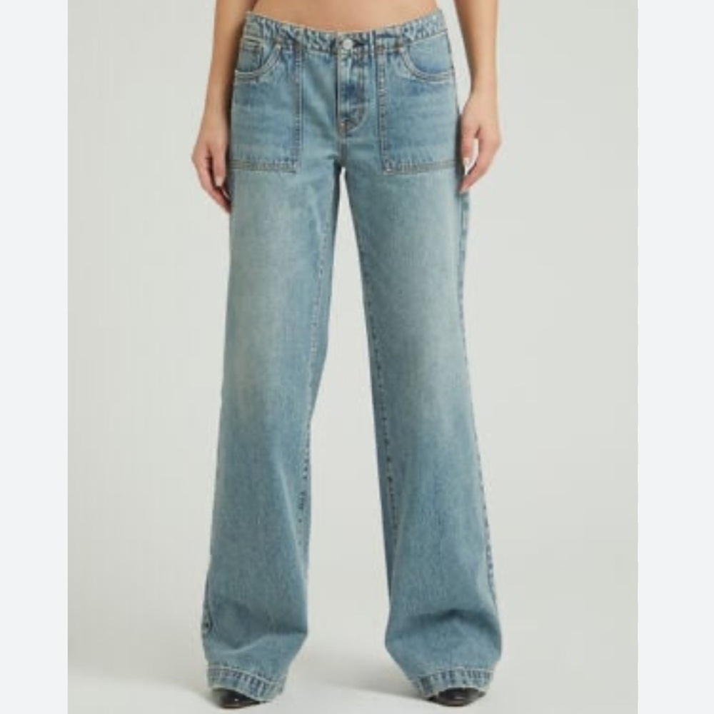 NWT PacSun Blue Flare Wide Leg Jeans small